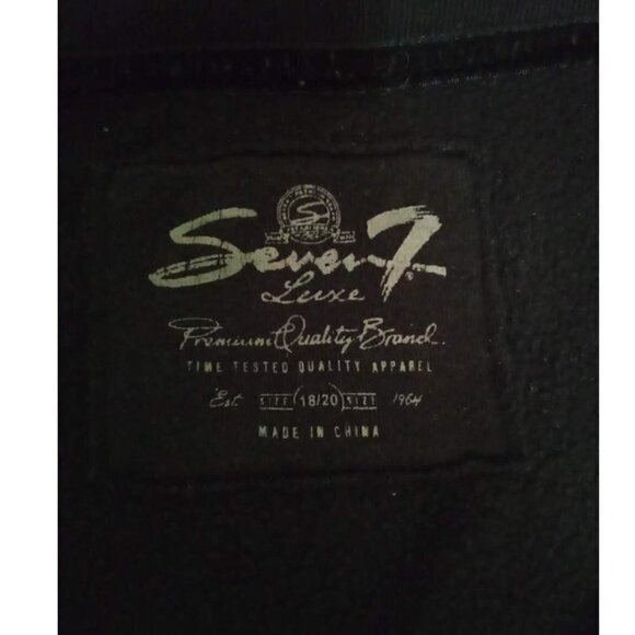 Seven7 Luxe Rolled Drop Sleeve Rhinestone Sweatshirt Sz 18/20 - Picture 6 of 8